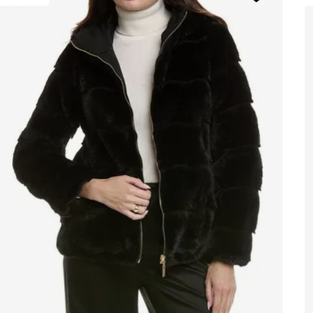 Ellen Tracy Black Teddy Jacket
